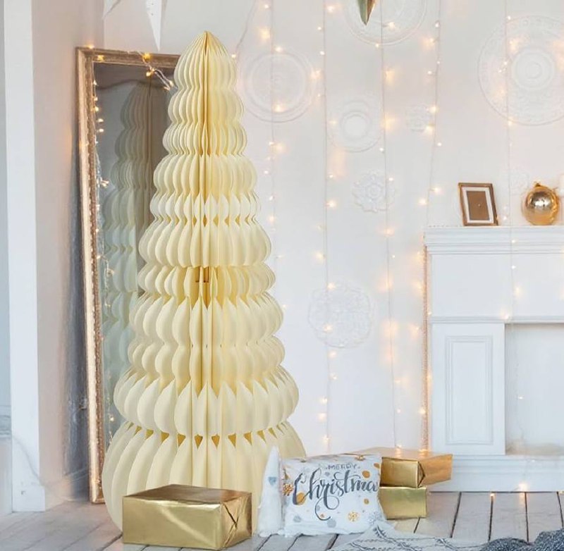 Elegant Honeycomb Paper Christmas Trees